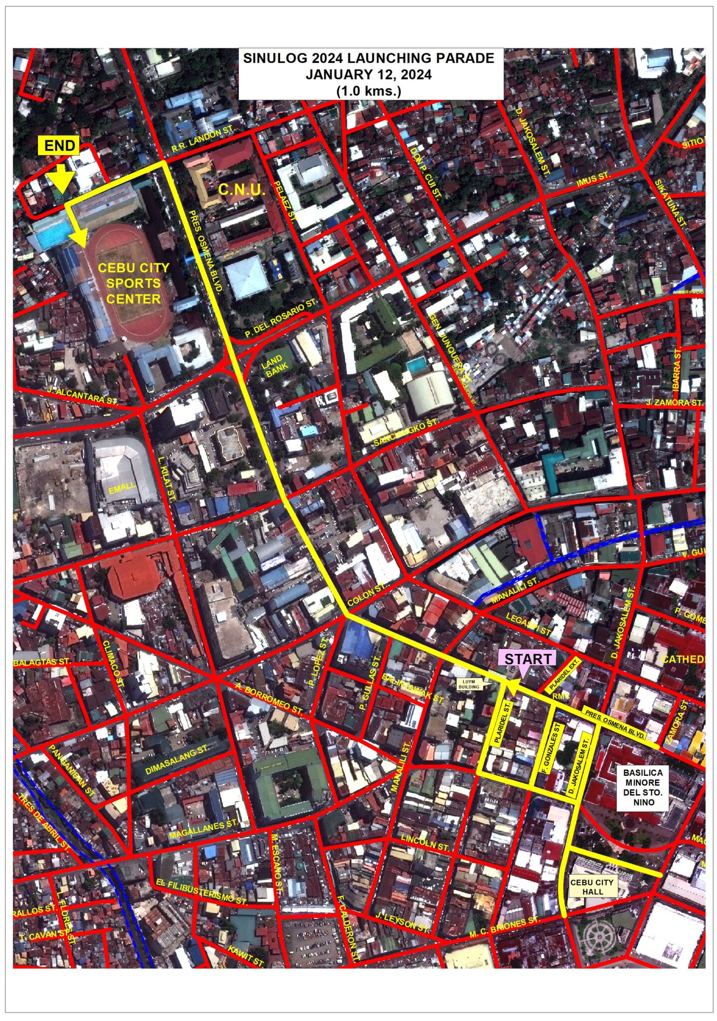 Sinulog Parade Route 2024 - Devan Constantina